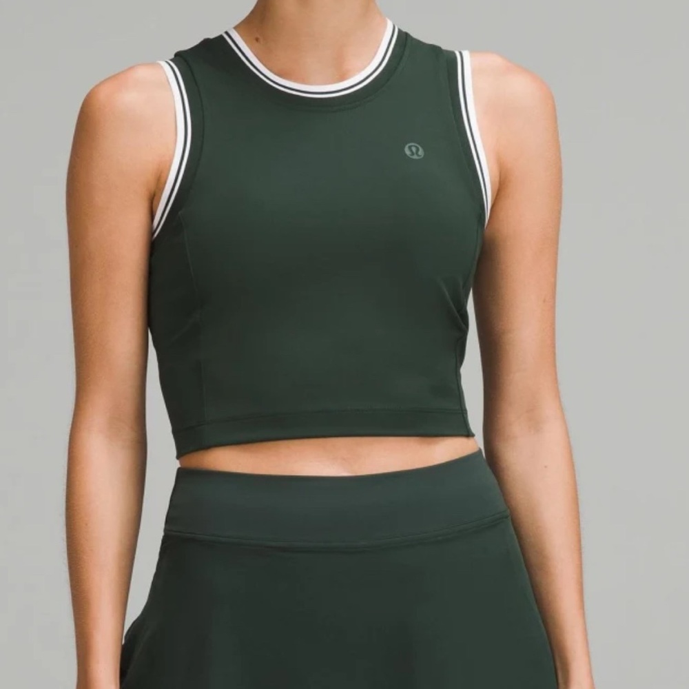 NWOT Lululemon Collegiate Scoop Neck-Neck Crop Tennis Tank Top